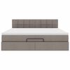 vidaXL Ottoman-Bett mit Matratze Taupe 160x200 cm Stoff