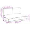 vidaXL Pallet Kissen Set 3 pcs Creme 120 x 80 x 12 cm Oxford Stoff