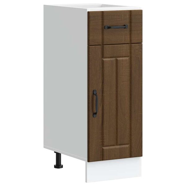 vidaXL K&uuml;chen-Unterschrank Lucca Braun Eichen-Optik Holzwerkstoff