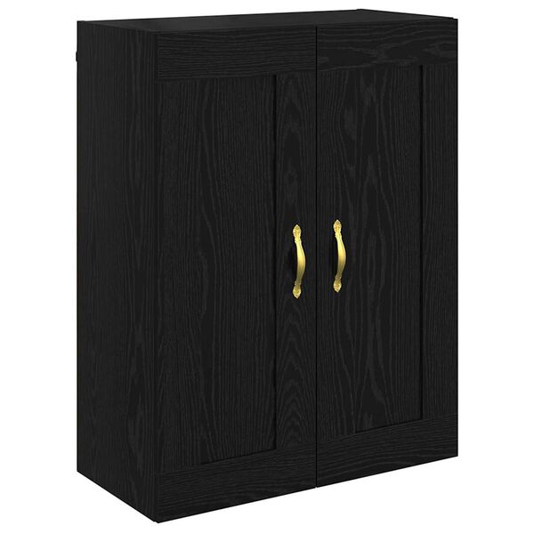 vidaXL Wandschrank Schwarz Eichen-Optik 69,5 x 34 x 90 cm