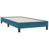 vidaXL Boxspringbett mit Matratze Dunkelblau 100x210 cm Samt
