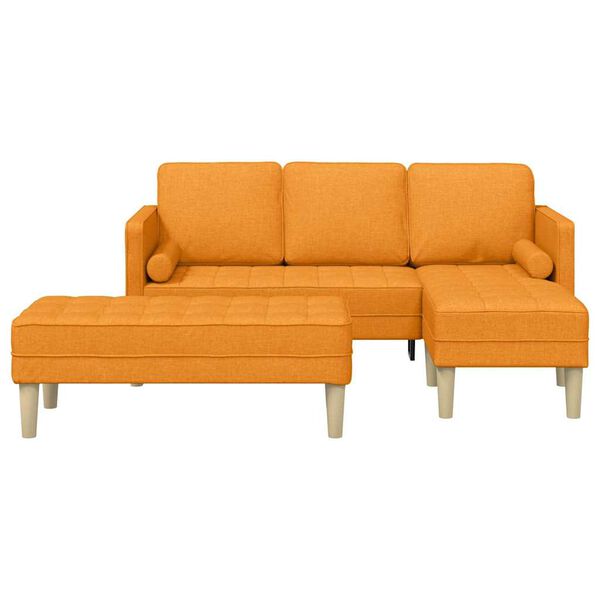 vidaXL Sofa Set mit Kissen 2 pcs Dunkelgelb Polyester