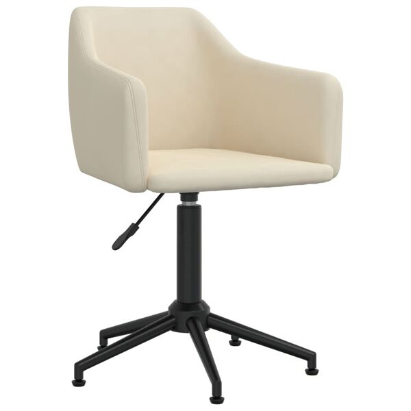 vidaXL Esszimmerst&uuml;hle 6 Stk. Drehbar Creme Samt