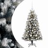vidaXL K&uuml;nstlicher Weihnachtsbaum mit klappbaren Zweigen und Kugeln