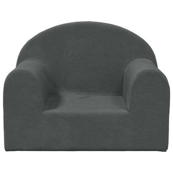 vidaXL Kindersofa Anthrazit Weich Pl&uuml;sch