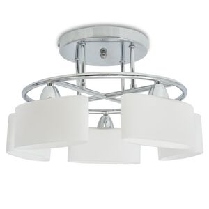 vidaXL Deckenleuchte Ellipsoid-Glaslampenschirme 5 E14-Lampen 200 W