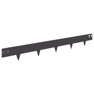 vidaXL Raseneinfassung 30 Stk. 100 x 12 cm Stahl Schwarz
