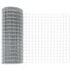 vidaXL Zaun mit Pfosten Silber 0,4 x 50 m Stahl