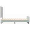 vidaXL Boxspringbett mit Kopfteil Hellgrau 120 x 200 cm Samt
