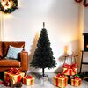 vidaXL Künstlicher Weihnachtsbaum mit Ständer Schwarz 120 cm PVC