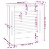 vidaXL MDF Heizkörperverkleidung Weiß 78 cm