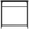 vidaXL Konsolentisch mit Regal Schwarze Eiche 75 x 19,5 x 75 cm