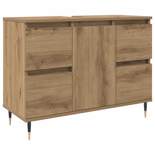 vidaXL Badschrank Artisan-Eiche 80x33x60 cm Holzwerkstoff