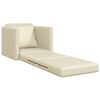 vidaXL Bodensofa mit Schlaffunktion Creme 112x174x55 cm Kunstleder
