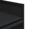 vidaXL 5-tlg. Garten-Essgruppe mit Kissen Schwarz Poly Rattan