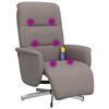 vidaXL Massagesessel mit Fu&szlig;teil Taupe Stoff