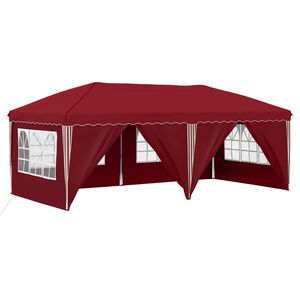 vidaXL Pop-up Partyzelt 575 x 288 x 245 cm Bordeauxrot