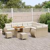 vidaXL Garten-Sofa-Set mit Kissen mit Speicher 12 pcs Beige und Creme