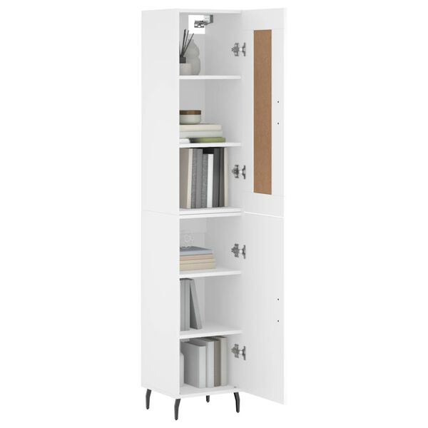 vidaXL Highboard Weiß 34,5x34x180 cm Holzwerkstoff