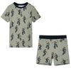 vidaXL Kinderpyjama mit Kurzen &Auml;rmeln Hellkhaki 116
