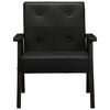vidaXL Sessel Schwarz Echtleder