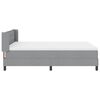 vidaXL Boxspringbett mit Matratze Hellgrau 200 x 140 cm Polyester