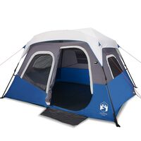 vidaXL Campingzelt mit LED 6 Personen Blau