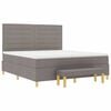 vidaXL Boxspringbett mit Matratze Taupe 180 x 200 cm Stoff