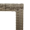 vidaXL Gartentisch mit Glasplatte Grau 190x90x75 cm Poly Rattan
