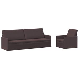 vidaXL Sofa-Set 2 pcs Dunkelbraun Stoff