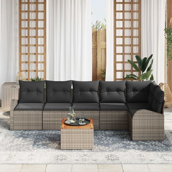 vidaXL Garten-Sofa-Set 7 pcs Grau