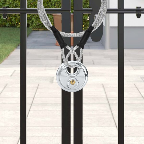 vidaXL Diskusschl&ouml;sser mit Schl&uuml;sseln 12 pcs Silber 8 x 2,8 x 8 cm