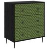vidaXL Kommode GELEEN Smaragd geometrisches Muster 66 x 36,5 x 76 cm