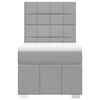 vidaXL Boxspringbett mit Matratze Hellgrau 100x200 cm Stoff