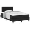 vidaXL Boxspringbett mit Matratze Schwarz 120 x 200 cm Kunstleder