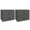 vidaXL Wand-Nachttische 2 Stk. Grau 50x36x40 cm