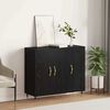 vidaXL Sideboard Schwarz Eichen-Optik 90 x 34 x 80 cm Holzwerkstoff