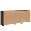 vidaXL Sideboard mit LED-Leuchten Schwarz 162x37x67 cm