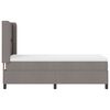 vidaXL Boxspringbett mit Matratze mit Kopfteil Taupe 200 x 80 cm Stoff