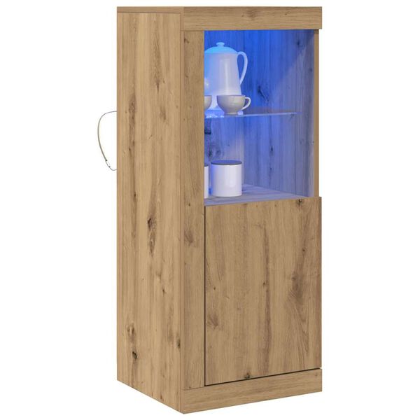 vidaXL LED-Sideboard Braun 41 x 37 x 100 cm Holzwerkstoff