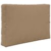 vidaXL Sofakissen f&uuml;r drau&szlig;en 2 pcs Taupe Polyester