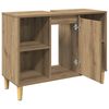 vidaXL Badschrank Braun Artisan-Eiche 80x33x60 cm Holzwerkstoff