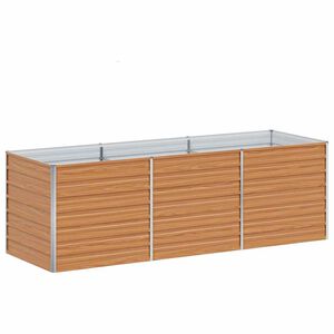 vidaXL Hochbeet Hellbraun 240 x 80 x 77 cm Verzinkter Stahl