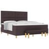 vidaXL Boxspringbett mit Kopfteil Dunkelbraun 200 x 180 cm Stoff