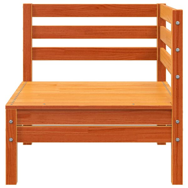 vidaXL Garten-Ecksofa Wachsbraun Massivholz Kiefer