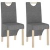 vidaXL Esszimmerst&uuml;hle 2 Stk. Hellgrau Stoff