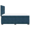 vidaXL Boxspringbett mit Matratze Blau 140x190 cm Samt