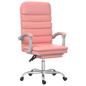 vidaXL B&uuml;rostuhl mit Massagefunktion Rosa Kunstleder