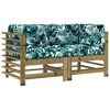 vidaXL Ecksofas mit Kissen 2 Stk. Kiefernholz Impr&auml;gniert