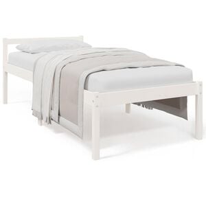 vidaXL Seniorenbett Wei&szlig; 75x190 cm Massivholz Kiefer